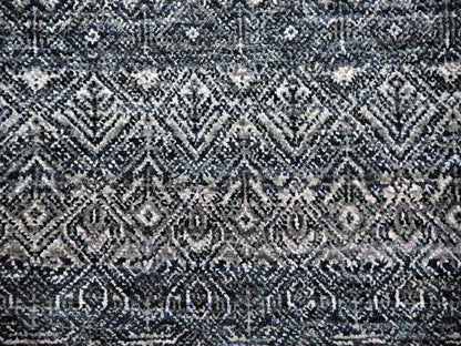 Grey 9'11" x 10'0" Modern / Contemporary Hand knotted Wool Rug - Sku: O079785