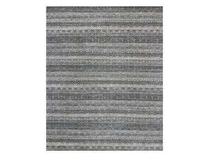 Modern / Contemporary hand-knotted wool rug in Gray, 8'0" x 10'1", SKU O079787