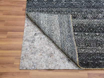 Grey 8'0" x 10'1" Modern / Contemporary Hand knotted Wool Rug - Sku: O079787