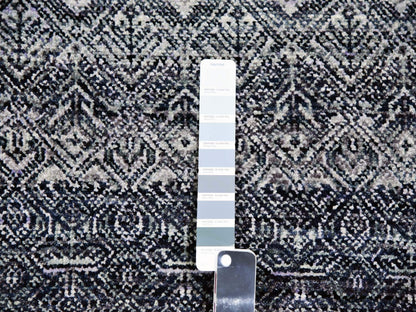 Grey 8'0" x 10'1" Modern / Contemporary Hand knotted Wool Rug - Sku: O079787