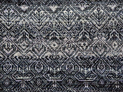 Grey 8'0" x 10'1" Modern / Contemporary Hand knotted Wool Rug - Sku: O079787