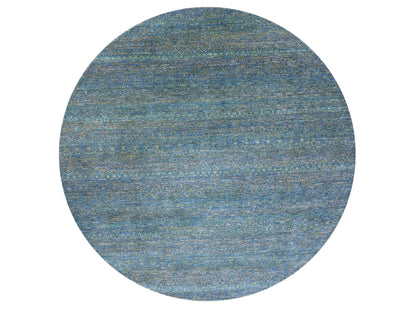 Green 9'11" x 10'0" Modern / Contemporary Hand knotted Wool Rug - Sku: O079790
