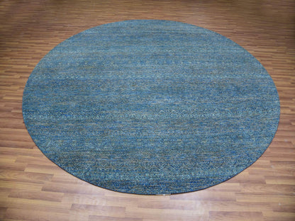Modern / Contemporary hand-knotted wool rug in Green, 9'11" x 10'0", SKU O079790