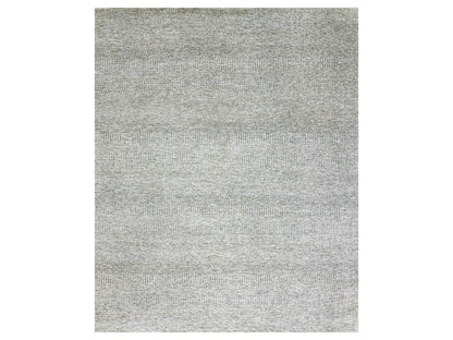 Grey 8'1" x 9'11" Modern / Contemporary Hand knotted Wool Rug - Sku: O079793