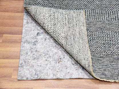 Grey 8'1" x 9'11" Modern / Contemporary Hand knotted Wool Rug - Sku: O079793