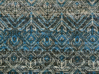Modern / Contemporary hand-knotted wool rug in Blue, 9'11" x 10'0", SKU O079795