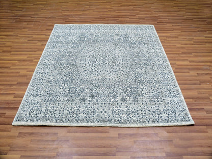 Ivory 6'0" x 6'0" Mamluk Hand knotted Wool Rug - Sku: O079798