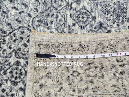 Ivory 6'0" x 6'0" Mamluk Hand knotted Wool Rug - Sku: O079798