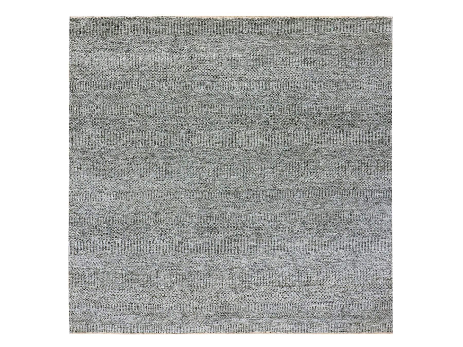 Modern / Contemporary hand-knotted wool rug in Gray, 6'1" x 6'6", SKU O079799
