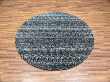 Grey 6'0" x 6'1" Modern / Contemporary Hand knotted Wool Rug - Sku: O079801