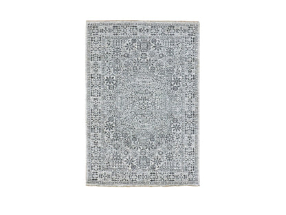 Ivory 4'1" x 6'2" Mamluk Hand knotted Wool Rug - Sku: O079806
