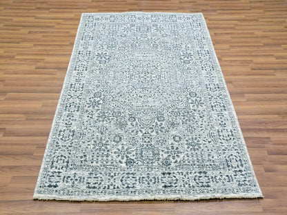Ivory 4'1" x 6'2" Mamluk Hand knotted Wool Rug - Sku: O079806