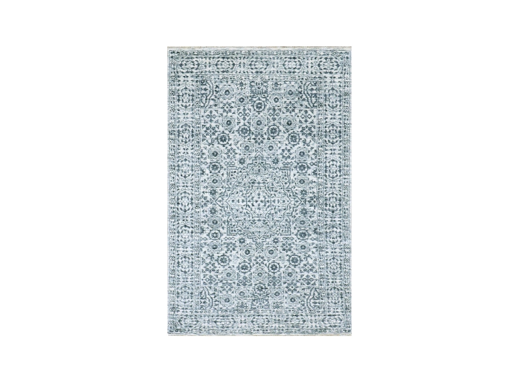 Mamluk Traditional hand-knotted wool rug in Ivory, 2'11" x 5'3", SKU O079810