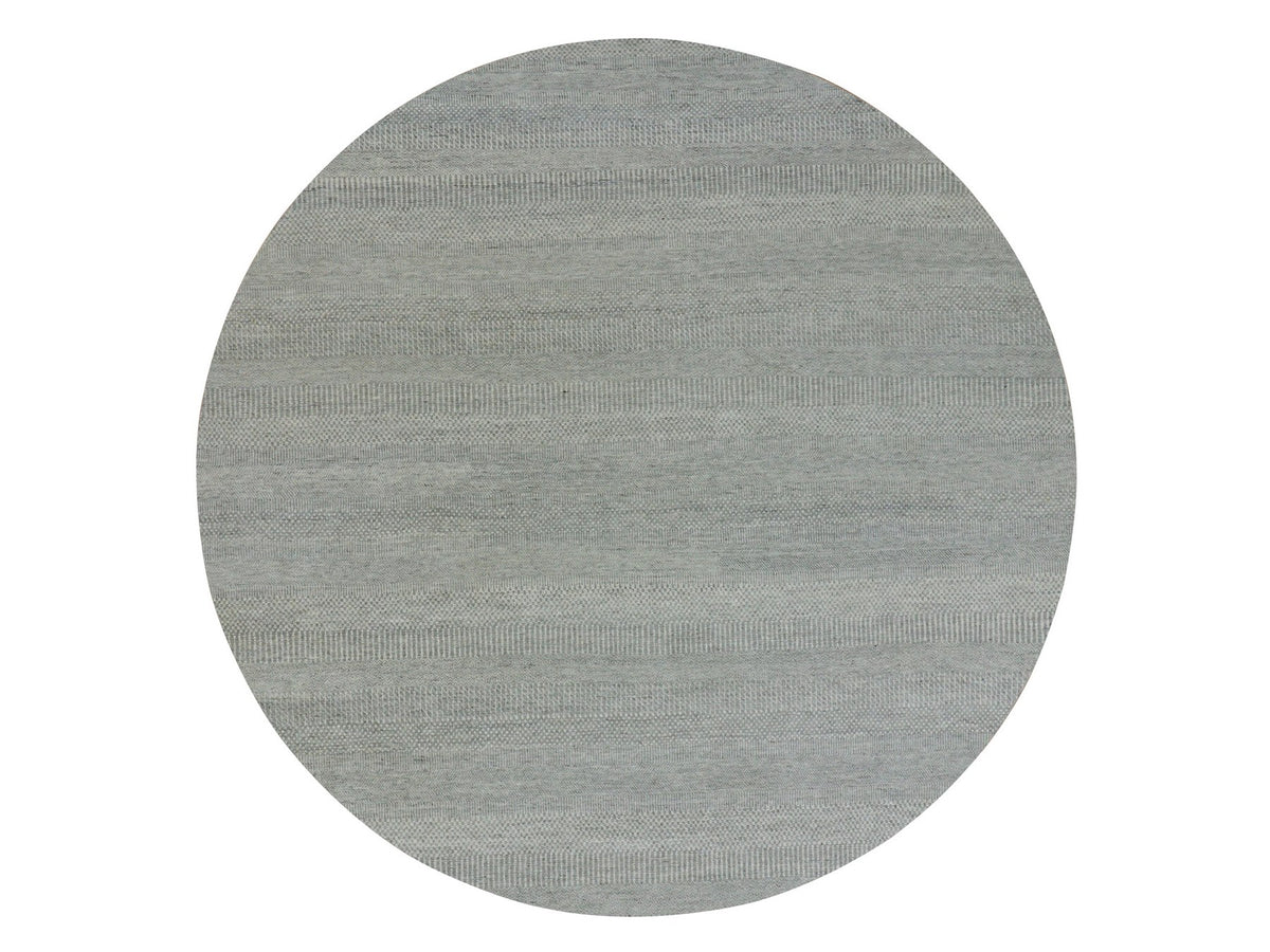 Modern / Contemporary hand-knotted wool rug in Gray, 13'5" x 13'5", SKU O079859