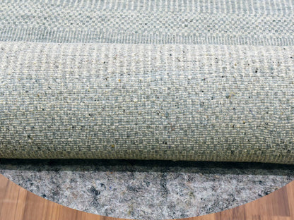 Grey 13'5" x 13'5" Modern / Contemporary Hand knotted Wool Rug - Sku: O079859