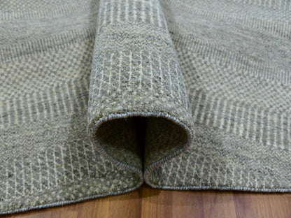 Grey 13'5" x 13'5" Modern / Contemporary Hand knotted Wool Rug - Sku: O079859