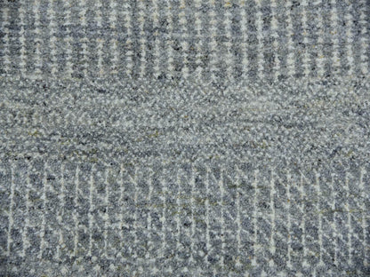 Grey 13'5" x 13'5" Modern / Contemporary Hand knotted Wool Rug - Sku: O079859
