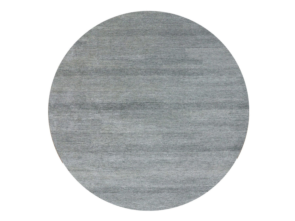 Modern / Contemporary hand-knotted wool rug in Gray, 13'8" x 13'9", SKU O079860