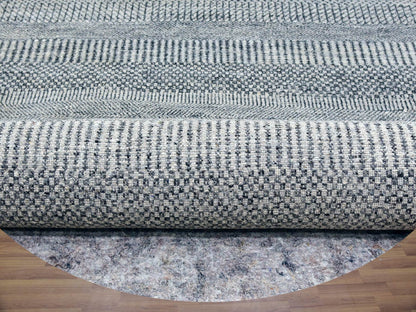 Grey 13'8" x 13'9" Modern / Contemporary Hand knotted Wool Rug - Sku: O079860