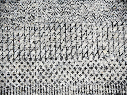 Grey 12'0" x 12'0" Modern / Contemporary Hand knotted Wool Rug - Sku: O079861