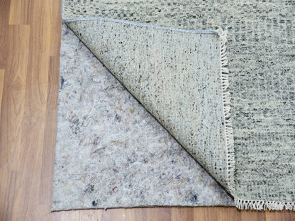 Grey 8'0" x 10'2" Modern / Contemporary Hand knotted Wool Rug - Sku: O079863