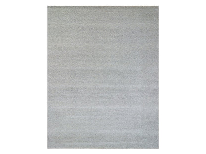 Grey 11'10" x 15'0" Modern / Contemporary Hand knotted Wool Rug - Sku: O079864