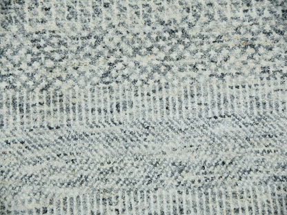 Grey 11'10" x 15'0" Modern / Contemporary Hand knotted Wool Rug - Sku: O079864