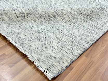 Grey 12'0" x 15'0" Modern / Contemporary Hand knotted Wool Rug - Sku: O079865