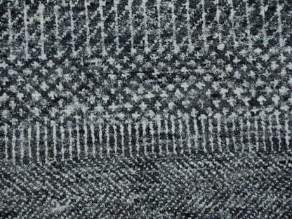Grey 12'0" x 17'10" Modern / Contemporary Hand knotted Wool Rug - Sku: O079869