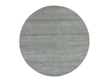 Grey 9'10" x 9'10" Modern / Contemporary Hand knotted Wool Rug - Sku: O079875