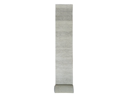 Modern / Contemporary hand-knotted wool runner in Gray, 2'5" x 28'5", SKU O079883