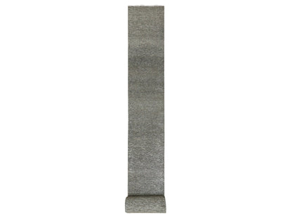 Grey 2'5" x 30'1" Modern / Contemporary Hand knotted Wool Rug - Sku: O079888