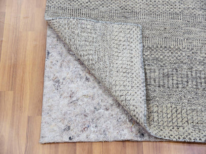 Grey 3'0" x 5'2" Modern / Contemporary Hand knotted Wool Rug - Sku: O079891