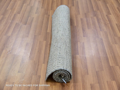 Grey 3'0" x 5'2" Modern / Contemporary Hand knotted Wool Rug - Sku: O079891