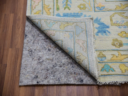 Ivory 12'4" x 14'10" Oushak And Peshawar Hand knotted Wool Rug - Sku: O079897