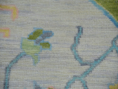Ivory 12'2" x 15'0" Oushak And Peshawar Hand knotted Wool Rug - Sku: O079904