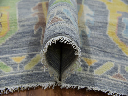 Grey 12'2" x 18'0" Oushak And Peshawar Hand knotted Wool Rug - Sku: O079910