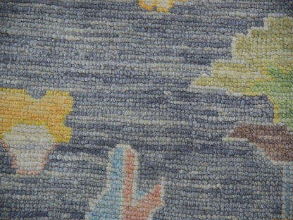 Grey 12'2" x 18'0" Oushak And Peshawar Hand knotted Wool Rug - Sku: O079910