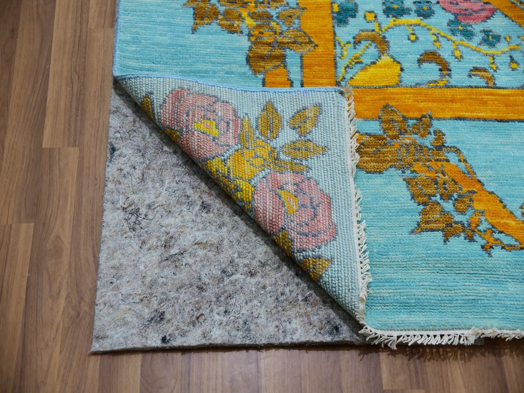 Traditional hand-knotted wool rug in Blue, 12'2" x 14'9", SKU O079911