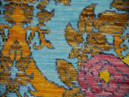 Traditional hand-knotted wool rug in Blue, 12'2" x 14'9", SKU O079911