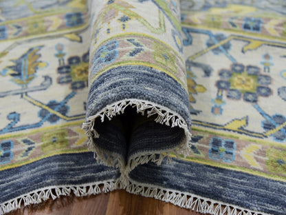 Grey 11'10" x 14'9" Traditional Hand knotted Wool Rug - Sku: O079912