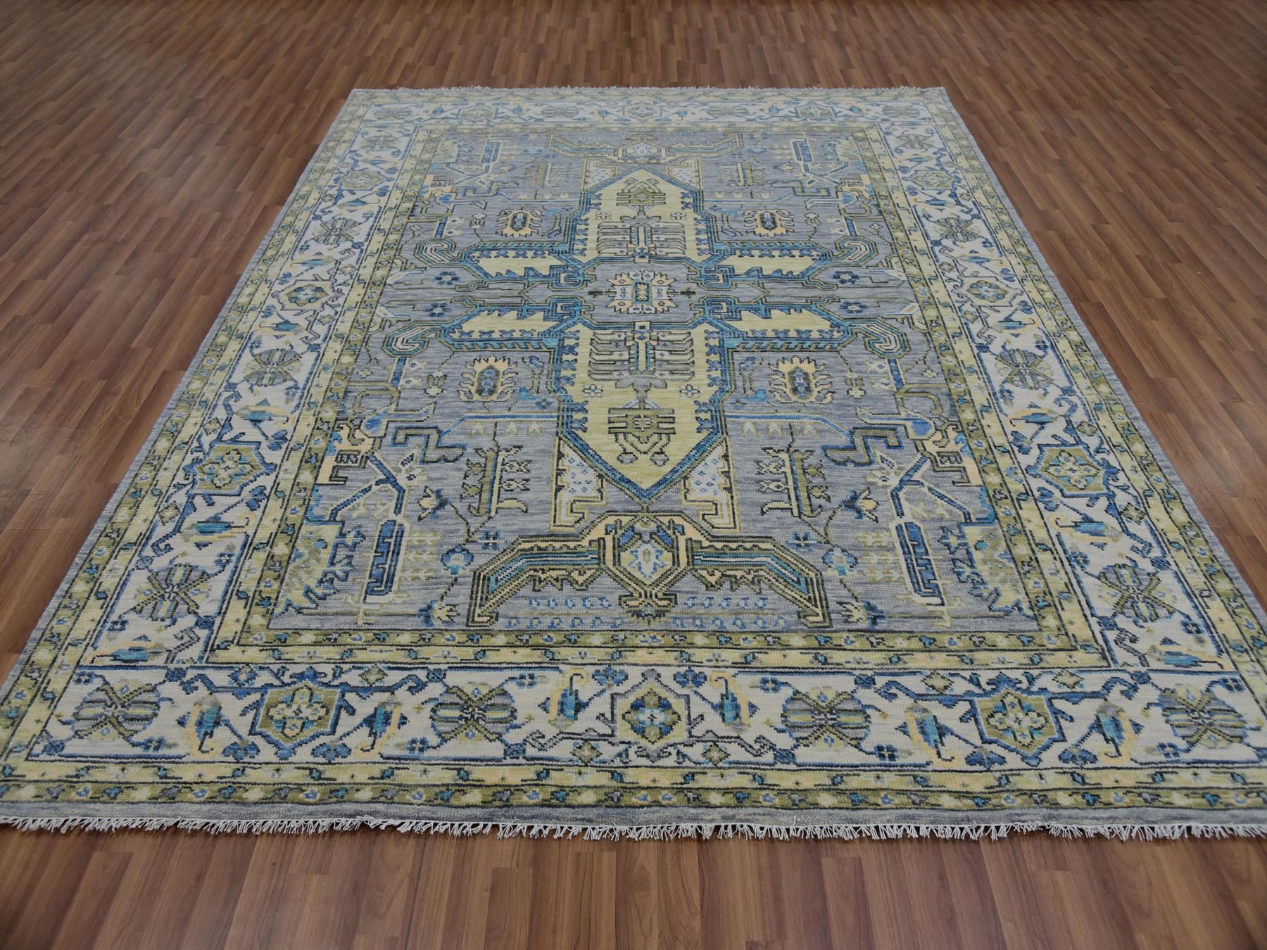 Heriz Traditional hand-knotted wool rug in Gray, 8'0" x 10'1", SKU O079917
