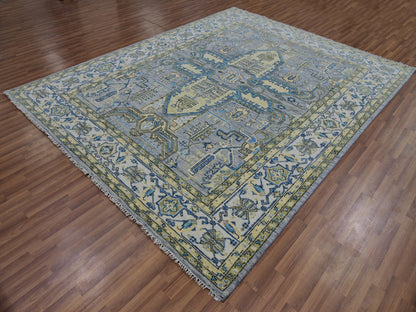 Grey 8'0" x 10'1" Traditional Hand knotted Wool Rug - Sku: O079917