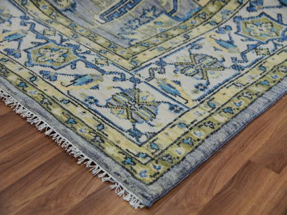 Grey 8'0" x 10'1" Traditional Hand knotted Wool Rug - Sku: O079917