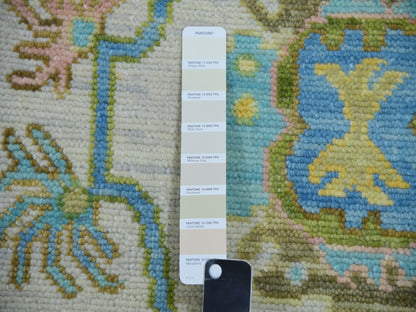 Ivory 8'1" x 10'4" Oushak And Peshawar Hand knotted Wool Rug - Sku: O079919