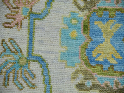 Ivory 8'1" x 10'4" Oushak And Peshawar Hand knotted Wool Rug - Sku: O079919