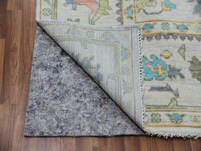 Ivory 8'0" x 10'3" Oushak And Peshawar Hand knotted Wool Rug - Sku: O079922