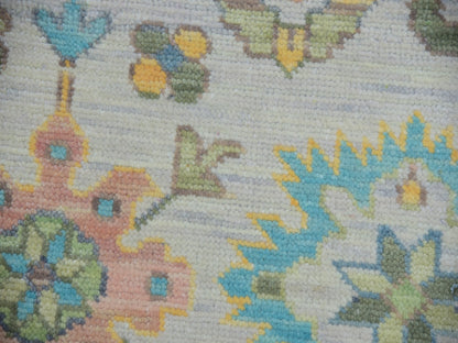 Ivory 8'0" x 10'3" Oushak And Peshawar Hand knotted Wool Rug - Sku: O079922