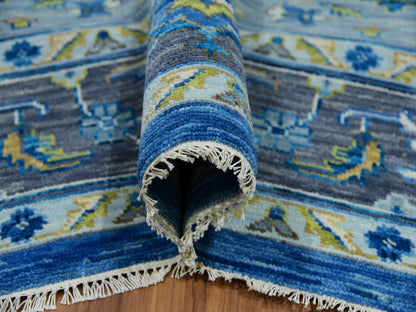 Heriz Traditional hand-knotted wool rug in Blue, 9'2" x 12'0", SKU O079928
