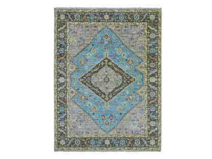Heriz Traditional hand-knotted wool rug in Blue, 9'3" x 12'5", SKU O079933